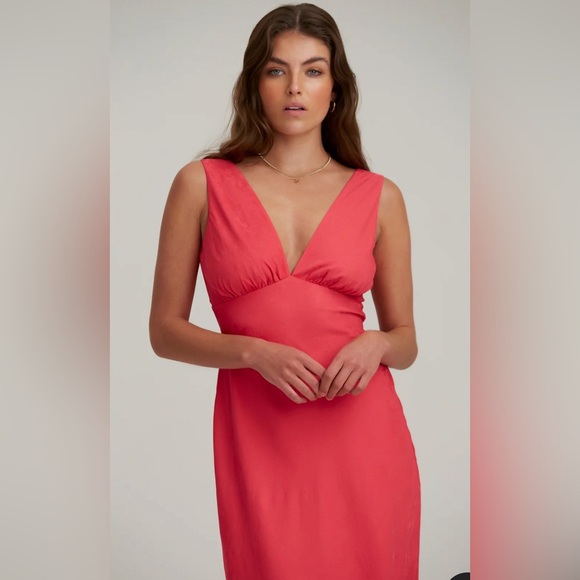 FINDERS KEEPERS ADALINE-LUELLA MIDI DRESS IN RASPBERRY - Picture 3 of 10